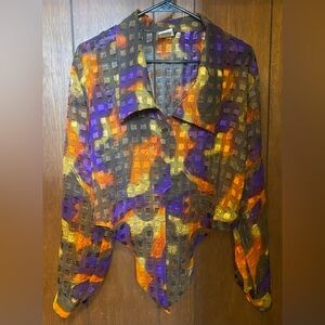 Button Down, Tie Front Blouse